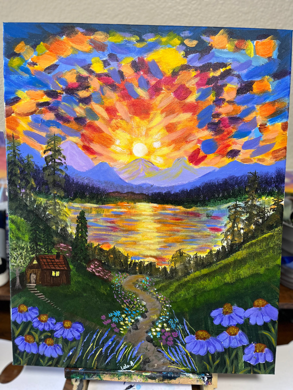 Original Acrylic 16x20 Painting "The Lords Gift"