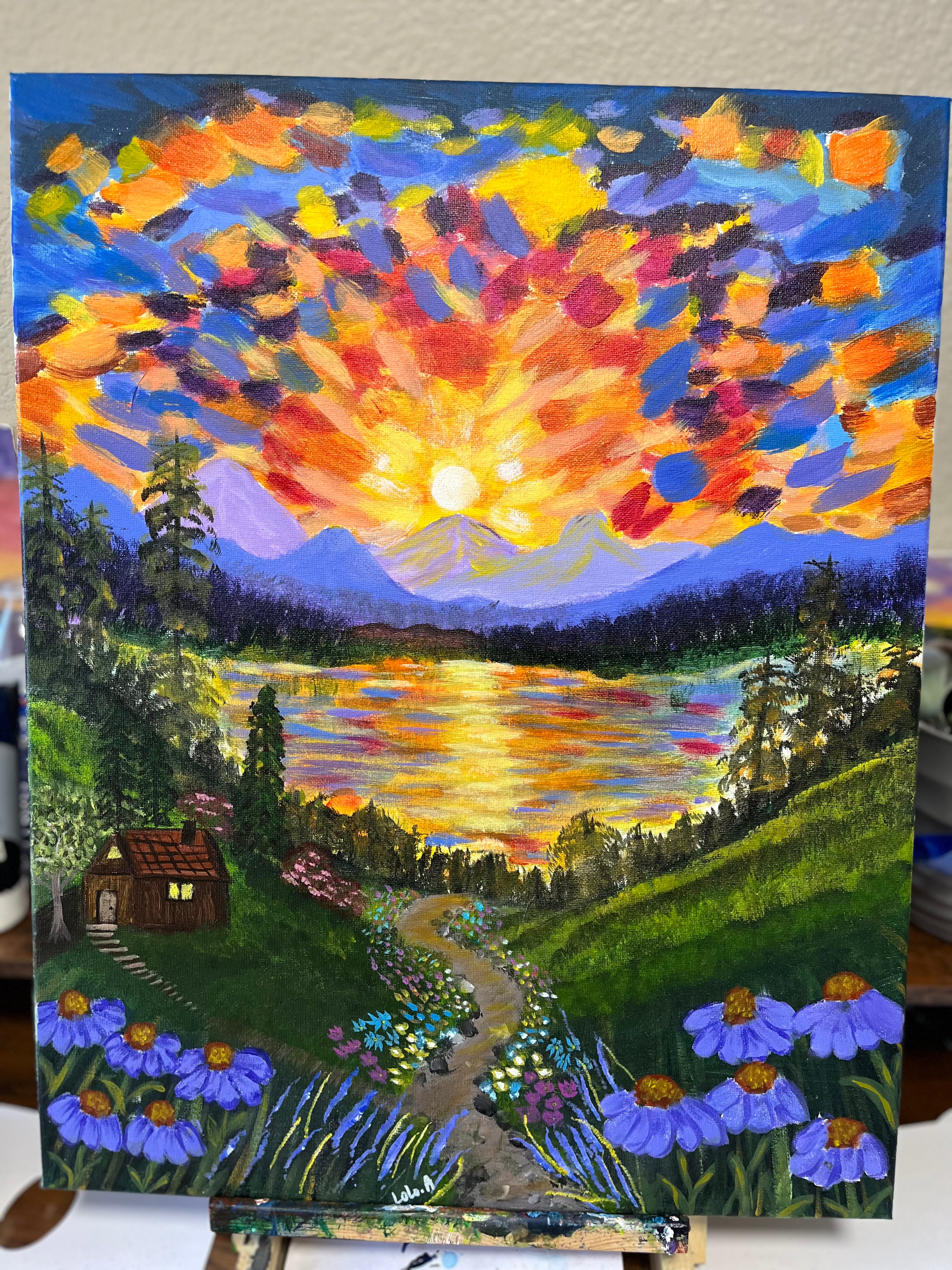 Original Acrylic 16x20 Painting "The Lords Gift"